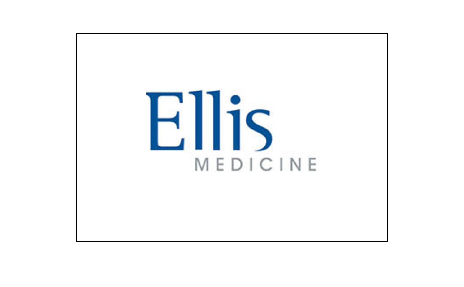 Ellis Medicine logo blue on white background