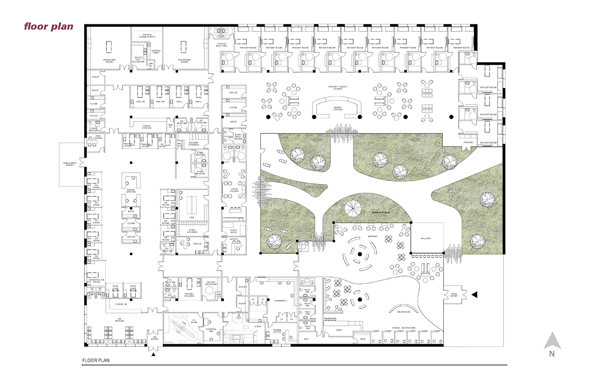 Hospital floor plan design 