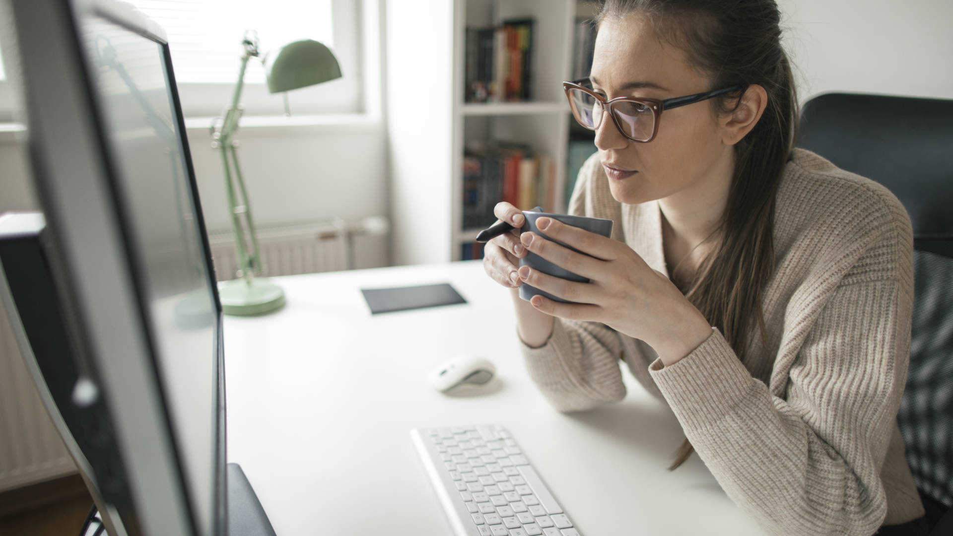Woman working at computer