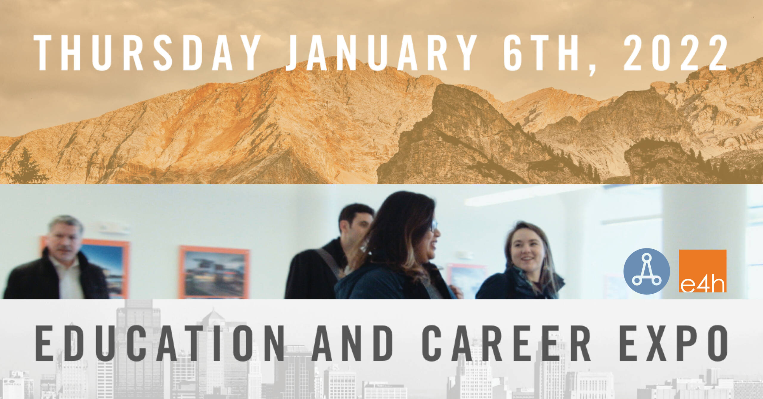 mountains people skyline